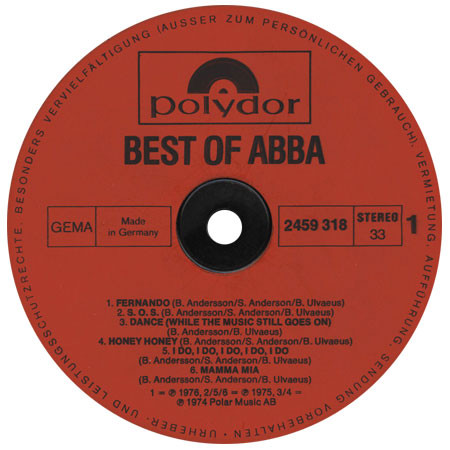 Cover zu ABBA - The Best Of ABBA | 1976 | Vinyl | Pop | Germany