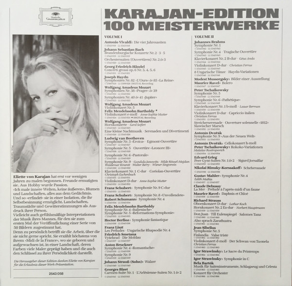 Cover zu Berliner Philharmoniker, Herbert von Karajan - Karajan-Edition 100 Meisterwerke - Debussy: La Mer- Prélude À L`près-midi D'un Faune ·Ravel: Daphnis Et Chloé | 1982 | Vinyl | Classical | Germany