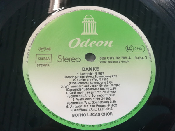 Cover zu Der Botho-Lucas-Chor - Danke | Vinyl | Folk, World, & Country | Germany