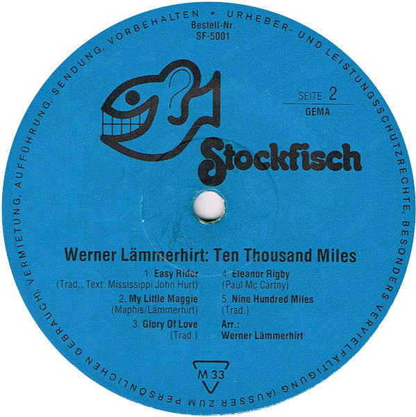 Cover zu Werner Lämmerhirt - Ten Thousand Miles | 1974 | Vinyl, LP, Album | Folk, World, & Country | Germany