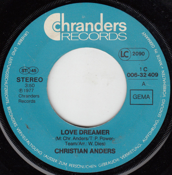 Cover zu Christian Anders - Love Dreamer | 1977 | Vinyl | Pop | Germany Schallplatten Ankauf