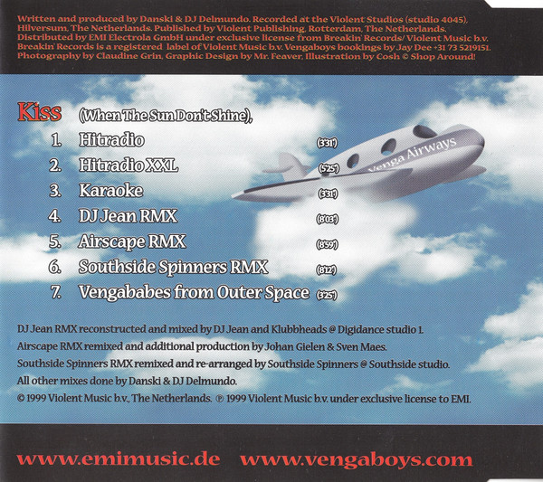 Cover zu Vengaboys - Kiss (When The Sun Don't Shine) | 1999 | Vinyl | Electronic | Europe