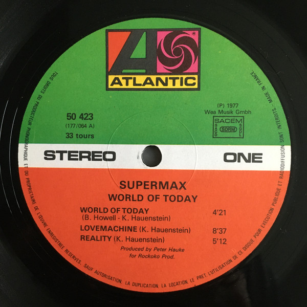 Cover zu Supermax - World Of Today | 1977 | Vinyl | Electronic, Funk / Soul | France