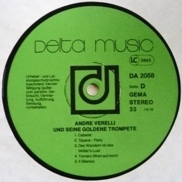 Cover zu André Verelli - André Verelli Und Seine Goldene Trompete | Vinyl | Jazz, Pop | Germany