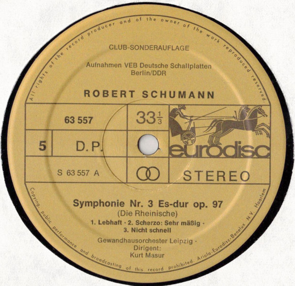 Cover zu Robert Schumann : Gewandhausorchester Leipzig / Kurt Masur - Die Symphonien 1 - 4 / Ouverture, Scherzo & Finale E-dur Op. 52 /