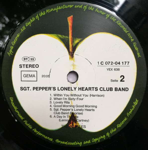 Cover zu The Beatles - Sgt. Pepper's Lonely Hearts Club Band | 1977 | Vinyl | Rock | Germany