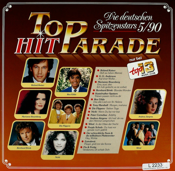 Cover zu Various - Top Hitparade 5/90. Die Deutschen Spitzenstars | 1990 | Vinyl | Rock, Pop | Germany Schallplatten Ankauf