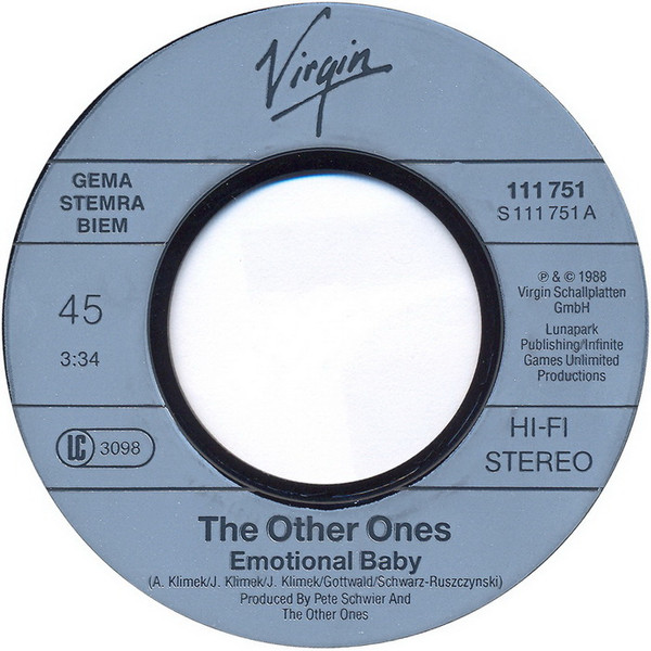 Cover zu The Other Ones - Emotional Baby | 1988 | Vinyl | Electronic, Pop | Germany Schallplatten Ankauf