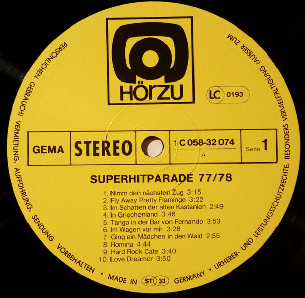 Cover zu Various - Superhitparade 77/78 | 1978 | Vinyl | Pop | Germany Schallplatten Ankauf