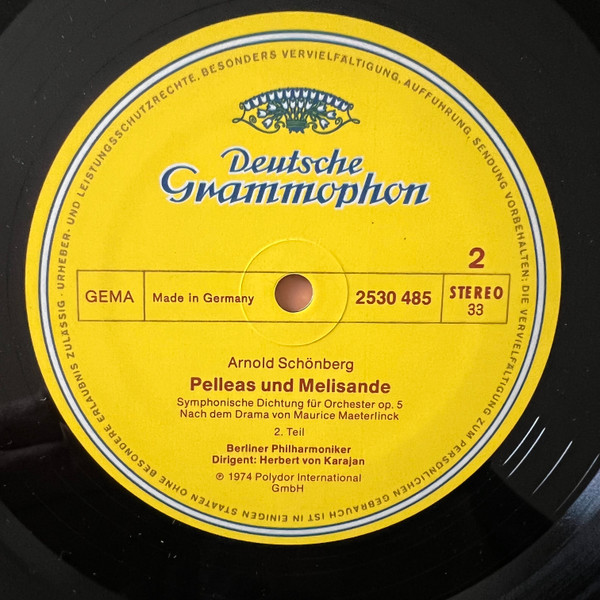 Cover zu Arnold Schoenberg – Berliner Philharmoniker, Herbert von Karajan - Pelleas Und Melisande | 1974 | Vinyl | Classical | Germany
