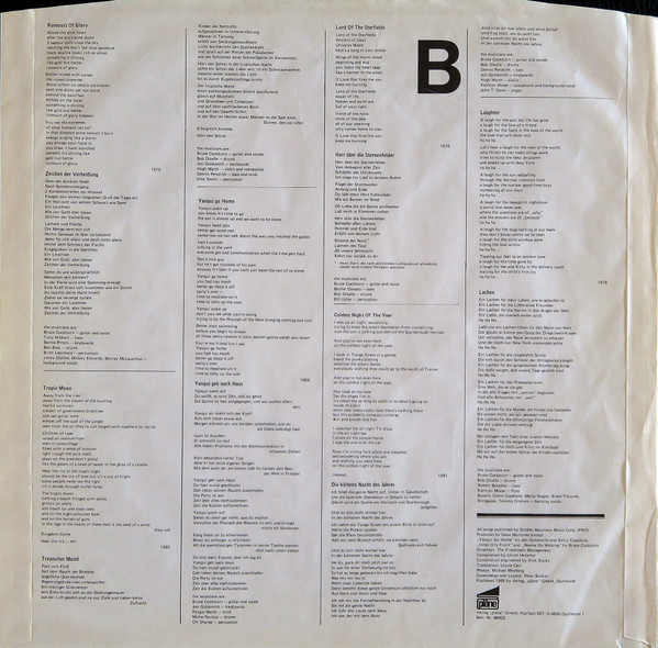 Cover zu Bruce Cockburn - Rumours Of Glory | 1985 | Vinyl | Rock, Pop, Folk, World, & Country | Germany