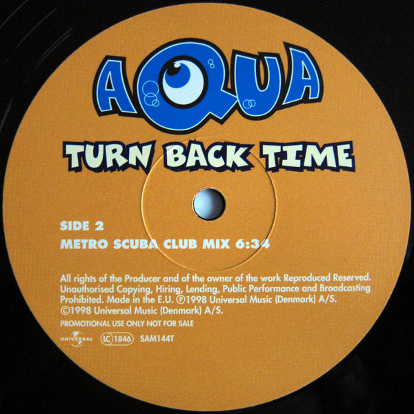 Cover zu Aqua - Turn Back Time | 1998 | Vinyl | Electronic, Pop | Denmark