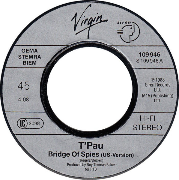 Cover zu T'Pau - Bridge Of Spies | 1988 | Vinyl | Rock, Pop | Europe