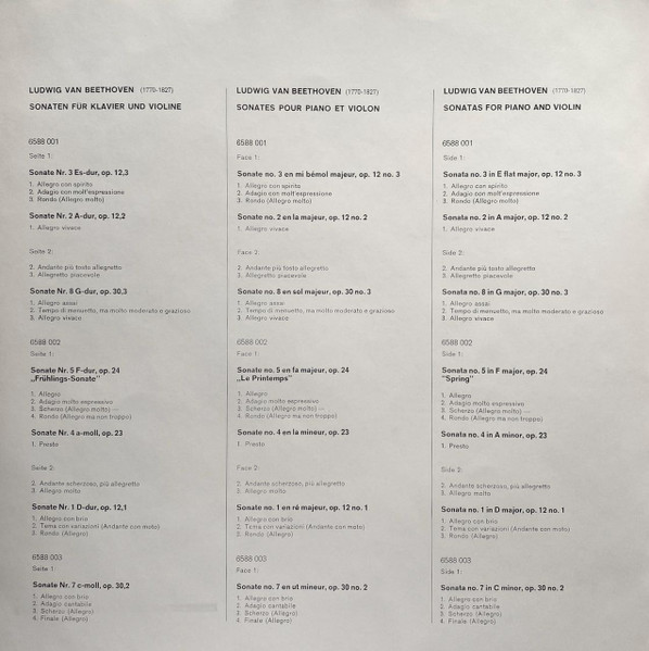 Cover zu Arthur Grumiaux, Clara Haskil, Ludwig van Beethoven - Sämtliche Sonaten Für Klavier Und Violine | 1974 | Vinyl | Classical | Europe