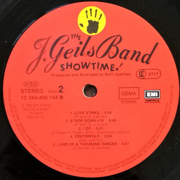 Cover zu The J. Geils Band - Showtime! | 1982 | Vinyl | Rock, Pop | Europe Schallplatten Ankauf