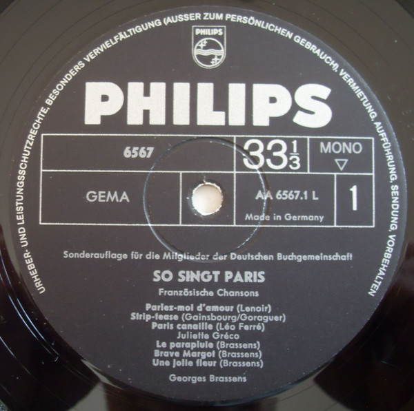 Cover zu Various - So Singt Paris | Vinyl | Pop | Germany Schallplatten Ankauf