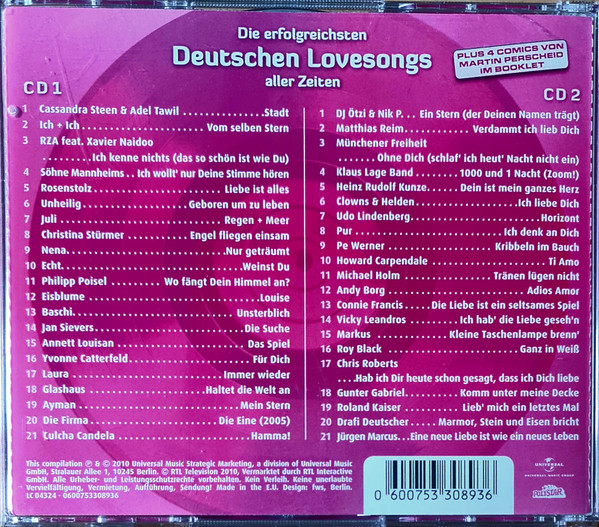 Cover zu Various - Die Ultimative Chartshow - Die Erfolgreichsten Deutschen Lovesongs Aller Zeiten | 2010 | Vinyl | Hip Hop, Rock, Funk / Soul, Pop | Germany Schallplatten Ankauf