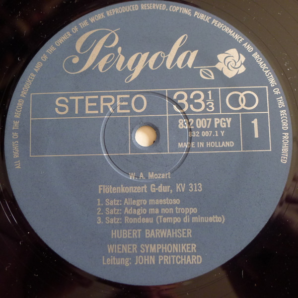 Cover zu Wolfgang Amadeus Mozart - Flötenkonzerte G-dur, KV 313 Und D-dur, KV 314 | Vinyl | Classical | Germany