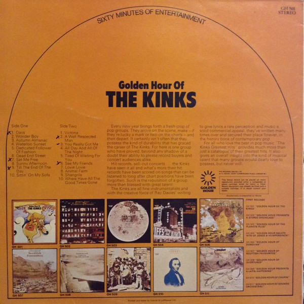 Cover zu The Kinks - Golden Hour Of The Kinks | 1971 | Vinyl | Rock | UK