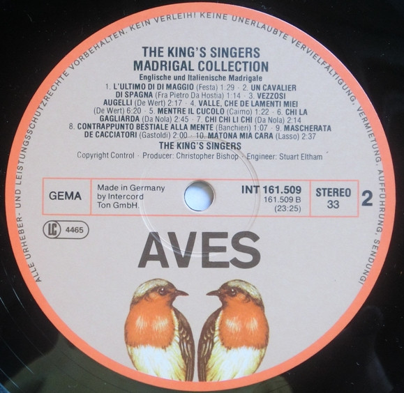 Cover zu The King's Singers - Madrigal Collection | Vinyl | Classical | Germany