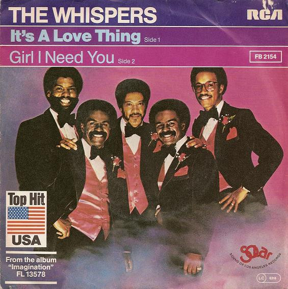 Cover zu The Whispers - It's A Love Thing / Girl I Need You | 1980 | Vinyl | Funk / Soul | Germany Schallplatten Ankauf