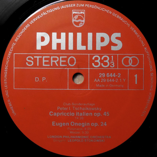 Cover zu Pyotr Ilyich Tchaikovsky, Leopold Stokowski, London Philharmonic Orchestra -