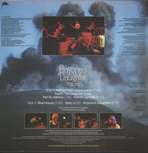 Cover zu Anyone's Daughter - Adonis | Vinyl | Rock | Germany Schallplatten Ankauf