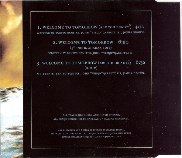 Cover zu Snap! Feat. Summer - Welcome To Tomorrow | 1994 | Vinyl | Electronic | Germany Schallplatten Ankauf