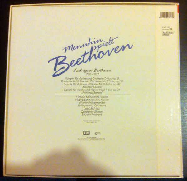 Cover zu Yehudi Menuhin, Ludwig van Beethoven - Menuhin Spielt Beethoven | Vinyl | Classical | Germany Schallplatten Ankauf