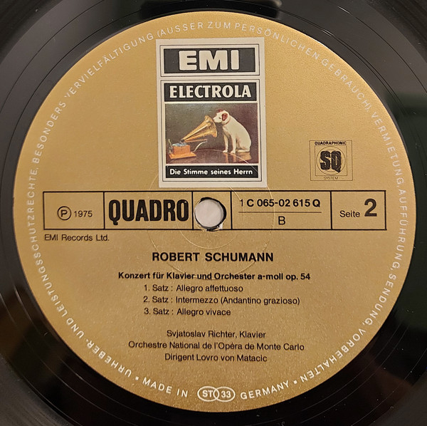 Cover zu Sviatoslav Richter - Edvard Grieg / Robert Schumann . Orchestre National De L'Opéra De Monte-Carlo . Lovro Von Matacic - Klavierkonzerte | 1975 | Vinyl | Classical | Germany Schallplatten Ankauf