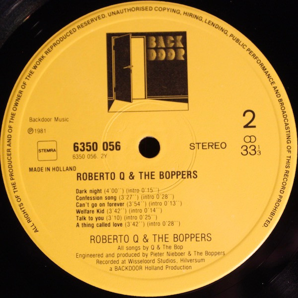 Cover zu Roberto Q & The Boppers (2) - Roberto Q & The Boppers | 1981 | Vinyl | Rock | Netherlands