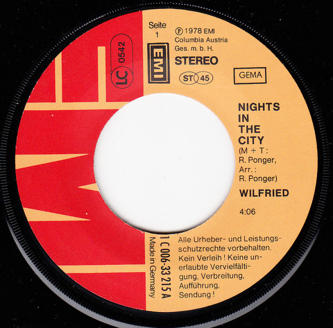 Cover zu Wilfried - Nights In The City | 1978 | Vinyl, 45 RPM, 7
