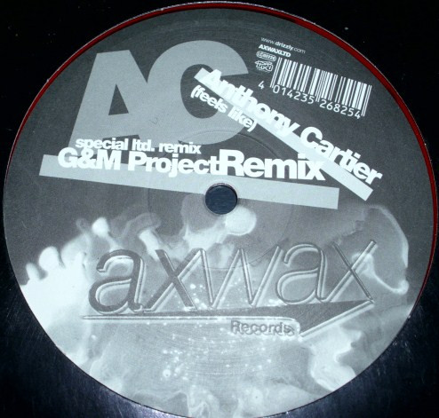 Cover zu Anthony Cartier - Feels Like (Special Ltd. Remix) | 2005 | Vinyl | Electronic | Germany Schallplatten Ankauf