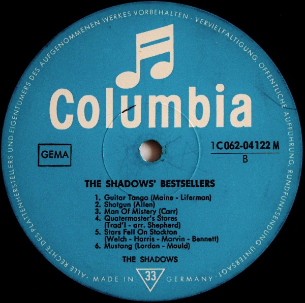 Cover zu The Shadows - The Shadows' Bestsellers | 1969 | Vinyl | Pop | Germany