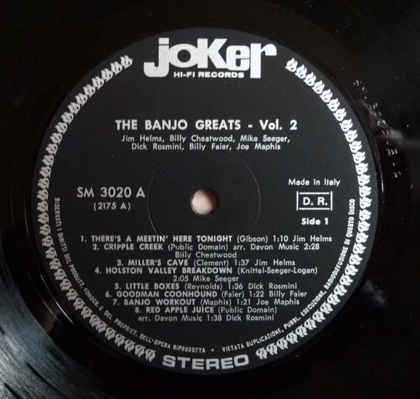 Cover zu Various - The Banjos Greats Vol. 2 | Vinyl | Folk, World, & Country | Italy Schallplatten Ankauf