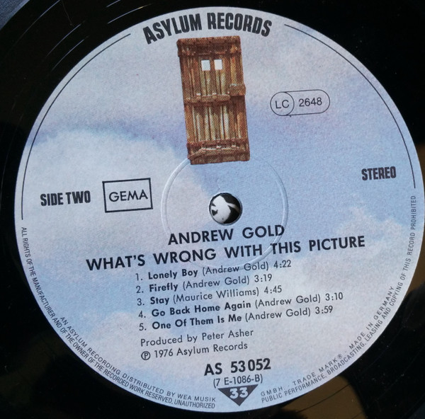 Cover zu Andrew Gold - What's Wrong With This Picture? | 1977 | Vinyl | Rock | Germany