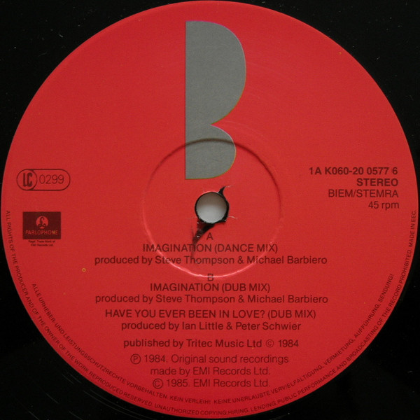 Cover zu Belouis Some - Imagination | 1985 | Vinyl | Electronic | Europe