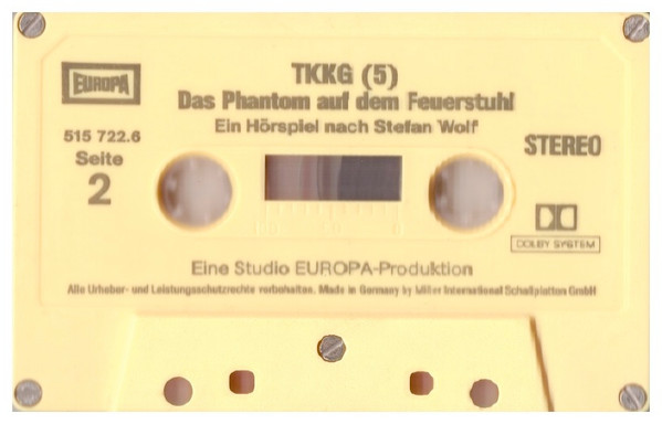 Cover zu Stefan Wolf - TKKG 5 - Das Phantom Auf Dem Feuerstuhl | Vinyl | Non-Music, Children's | Germany