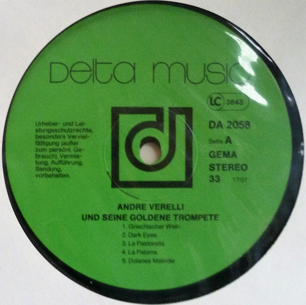 Cover zu André Verelli - André Verelli Und Seine Goldene Trompete | Vinyl | Jazz, Pop | Germany Schallplatten Ankauf