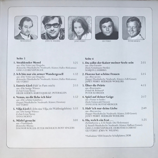 Cover zu Various - Das Große Operetten-Wunschkonzert 4 | 1977 | Vinyl | Classical | Germany
