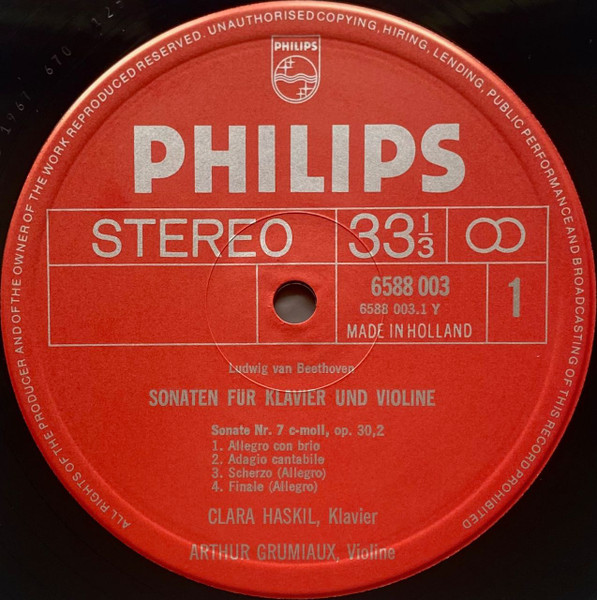 Cover zu Arthur Grumiaux, Clara Haskil, Ludwig van Beethoven - Sämtliche Sonaten Für Klavier Und Violine | 1974 | Vinyl | Classical | Europe