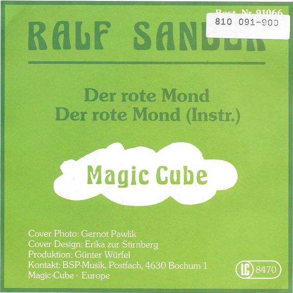 Cover zu Ralf Sander - Der Rote Mond | 1986 | Vinyl | Pop | Germany Schallplatten Ankauf