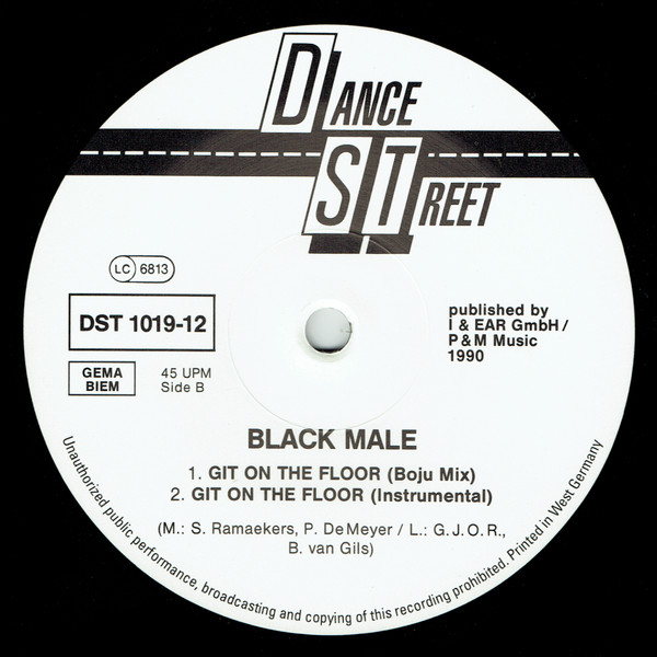Cover zu Black Male - Soca House / Git On The Floor | 1990 | Vinyl | Electronic, Reggae | Germany