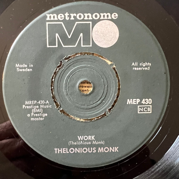Cover zu Thelonious Monk - Work / Nutty | Vinyl | Jazz | Sweden Schallplatten Ankauf