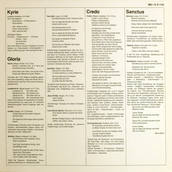 Cover zu Wolfgang Amadeus Mozart - Große Messe C-Moll, KV 427 (Konzertmischnitt) | 1983 | Vinyl | Classical | Germany Schallplatten Ankauf
