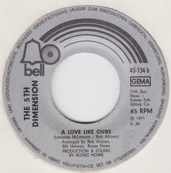 Cover zu The Fifth Dimension - Never My Love | 1971 | Vinyl | Funk / Soul | Germany Schallplatten Ankauf