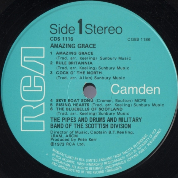 Cover zu The Scottish Division - Amazing Grace | 1973 | Vinyl | Brass & Military | UK