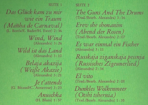 Cover zu Alexandra (7) - Unvergessen | 1970 | Vinyl | Pop | Germany