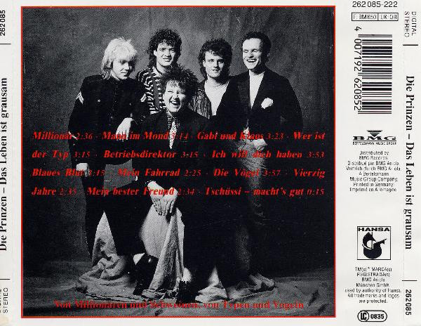 Cover zu Die Prinzen - Das Leben Ist Grausam | 1991 | Vinyl | Pop | Germany, Austria, & Switzerland