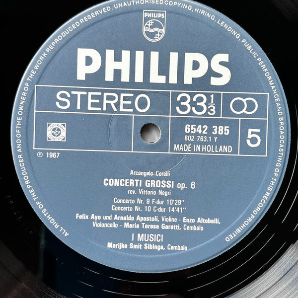 Cover zu Arcangelo Corelli, I Musici - 12 Concerti Grossi Op6 | Vinyl | Classical | Netherlands